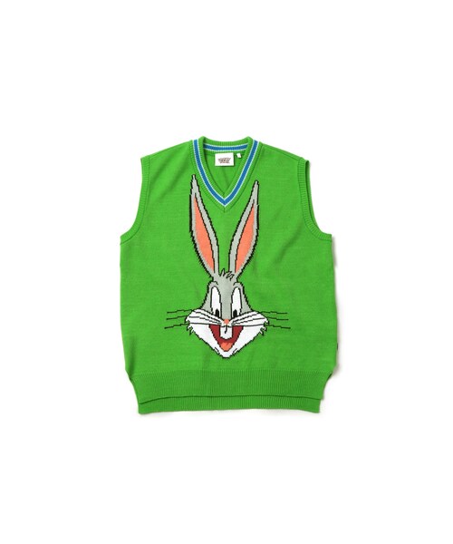 stereo vinyls（stereo vinyls）の「[SS19 STEREO X LOONEY TUNES] Bugs Bunny Knit Vest(Green)（その他・기타・ONE）」の2枚目の写真