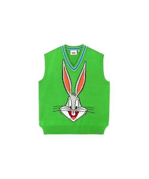 stereo vinyls（stereo vinyls）の「[SS19 STEREO X LOONEY TUNES] Bugs Bunny Knit Vest(Green)（その他・기타・ONE）」の3枚目の写真