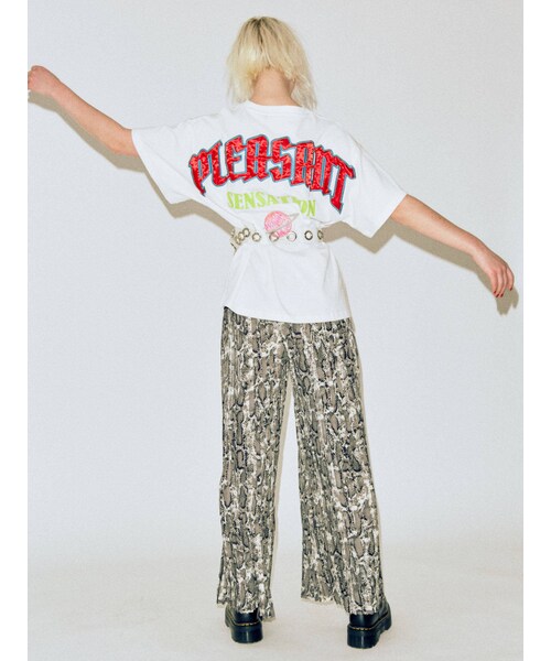 jouetie（ジュエティ）の「プリーツワイドパンツ（パンツ・ダークミックス/ブラック/ミックス/ミントグリーン・M）」の5枚目の写真