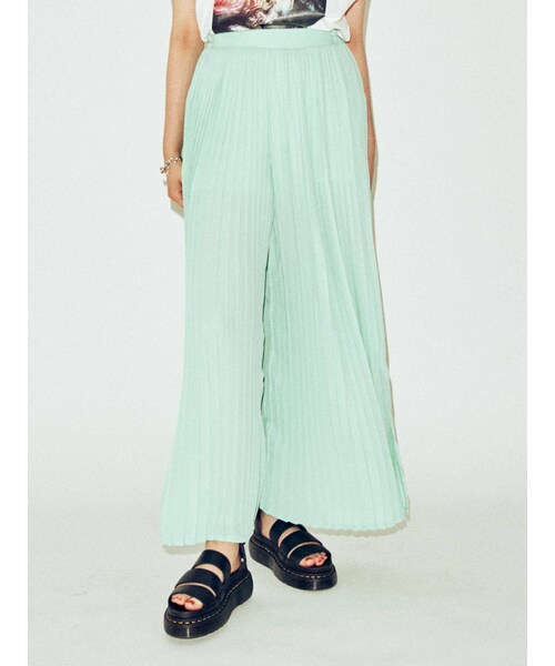 jouetie（ジュエティ）の「プリーツワイドパンツ（パンツ・ダークミックス/ブラック/ミックス/ミントグリーン・M）」の15枚目の写真