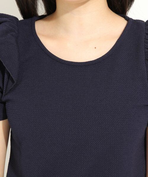 LOWRYS FARM（ローリーズファーム）の「ジャガードカタフリルショートスリーブ（トップス・レディース・オフ/ピンク/ブルー/ネイビー・Ｍ/Ｌ）」の7枚目の写真