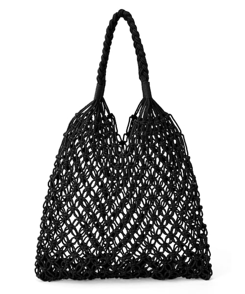 GRL（グレイル）の「フィッシュネットハンドバッグ（ハンドバッグ・レディース・アイボリー/ブラック・F）」の2枚目の写真