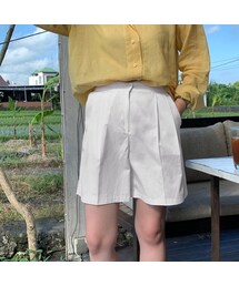 Laurenhi | ダブルピンタックコットン4分丈ショットパンツ(その他パンツ)