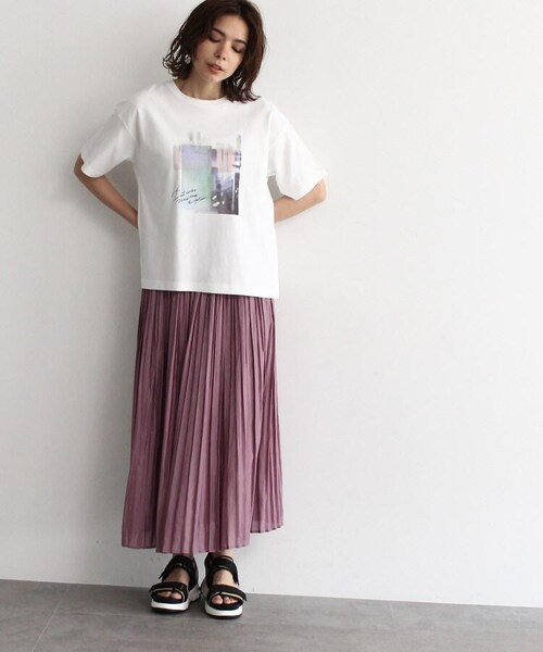 OZOC（オゾック）の「[洗える・26(S)/52(LL)WEB限定サイズ]フォトプリントＴシャツ（その他・レディース・オフホワイト(003)/アイボリー(004)/ガンメタリック(018)/ライトベージュ(051)/ホワイト(002)・26(S)/38(M)/40(L)/52(LL)）」の15枚目の写真