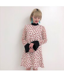 starblinc ドットプリント襟付きワンピース starblinc ドットプリント襟付きワンピース