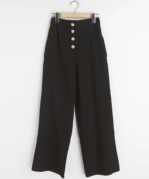 DHOLIC(ディーホリック)の「リネン混ボタンフライワイドパンツ(その他パンツ・レディース・ブラウン/ベージュ/ブラック・FREE)」の2枚目の写真