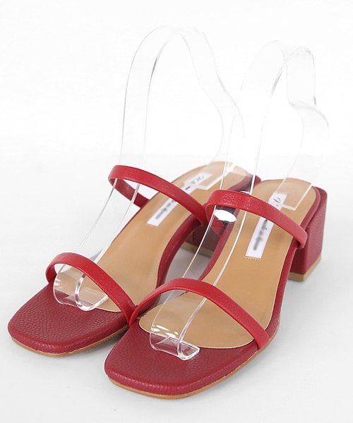 DHOLIC（ディーホリック）の「カウレザーストラップヒールサンダル（サンダル・レディース・ホワイト/ブラック/グレー/レッド/ブルー/ブラウン/シルバー/その他・225/230/235/240/245/250）」の6枚目の写真