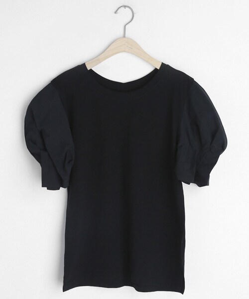 DHOLIC（ディーホリック）の「タックショートパフスリーブTシャツ（Tシャツ/カットソー・レディース・ベージュ/ホワイト/ブラック/ピンク・FREE）」の3枚目の写真