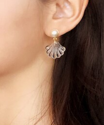 DHOLIC | パールクリアシェルピアス(ピアス(両耳用))