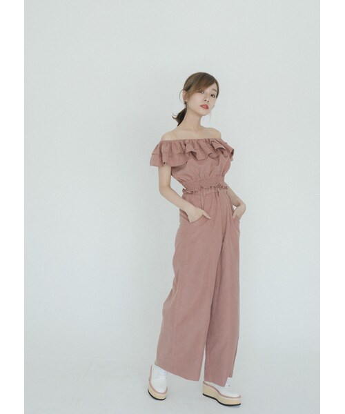 N WITH.（エヌウィズ）の「スウェードライクパンツ（その他パンツ・レディース・ブラウン/グリーン/ピンク・F）」の3枚目の写真