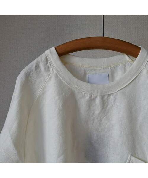 Re made in tokyo japan（アールイーメイドイントウキョウジャパン）の「【再入荷しました！】Re made in tokyo japan リラックス リネンTシャツ  ホワイト/ネイビー/ブラック（Tシャツ/カットソー・メンズ・その他）」の12枚目の写真