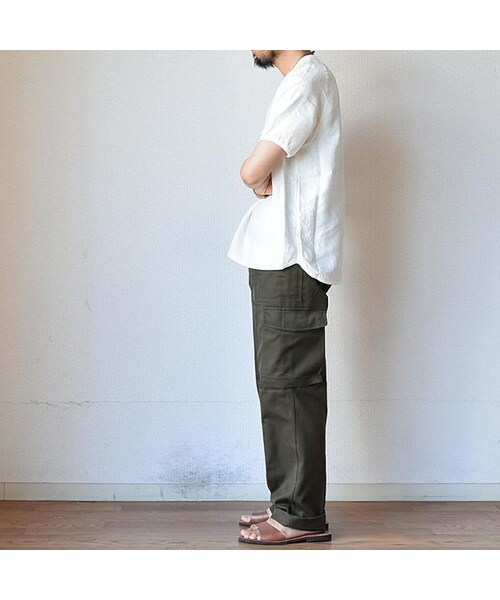 Re made in tokyo japan（アールイーメイドイントウキョウジャパン）の「【再入荷しました！】Re made in tokyo japan リラックス リネンTシャツ  ホワイト/ネイビー/ブラック（Tシャツ/カットソー・メンズ・その他）」の10枚目の写真