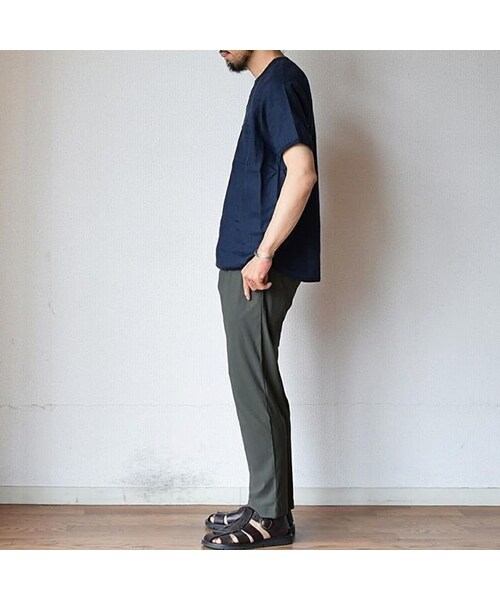 Re made in tokyo japan（アールイーメイドイントウキョウジャパン）の「【再入荷しました！】Re made in tokyo japan リラックス リネンTシャツ  ホワイト/ネイビー/ブラック（Tシャツ/カットソー・メンズ・その他）」の8枚目の写真