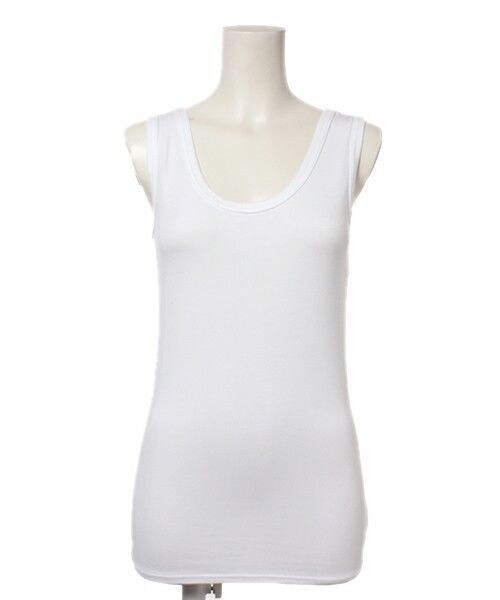 HELIOPOLE(エリオポール)の「delave 製品染めベアタンク(タンクトップ・レディース・ホワイト/ブラック/グレイッシュベージュ・36)」の2枚目の写真