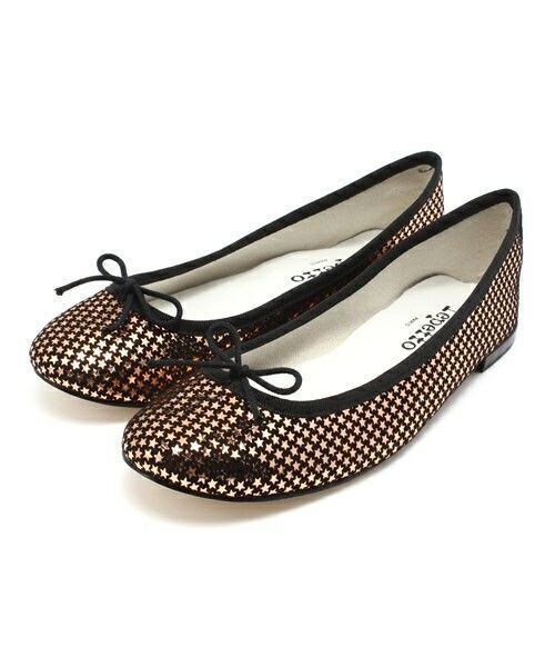 Repetto 水玉模様 黒 レザーシューズ