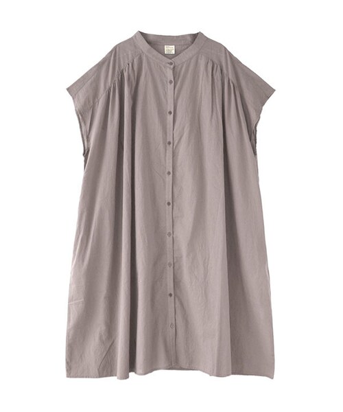 zootie(ズーティー)の「コットンガーゼ ロングシャツワンピース(シャツワンピース・レディース・ホワイト/モカグレー/ブルー/ピンク/ブラック・F)」の3枚目の写真