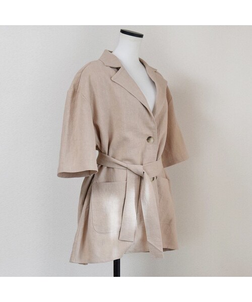 no brand（ノーブランド）の「[ RE-ARRIVAL ]リネンハーフJK（テーラードジャケット・レディース・その他）」の11枚目の写真