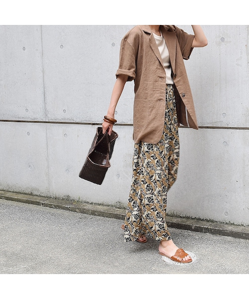 no brand（ノーブランド）の「[ RE-ARRIVAL ]リネンハーフJK（テーラードジャケット・レディース・その他）」の3枚目の写真