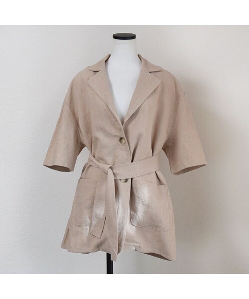 no brand（ノーブランド）の「[ RE-ARRIVAL ]リネンハーフJK（テーラードジャケット・レディース・その他）」の10枚目の写真