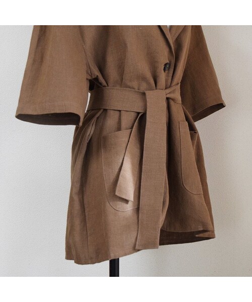 no brand（ノーブランド）の「[ RE-ARRIVAL ]リネンハーフJK（テーラードジャケット・レディース・その他）」の14枚目の写真