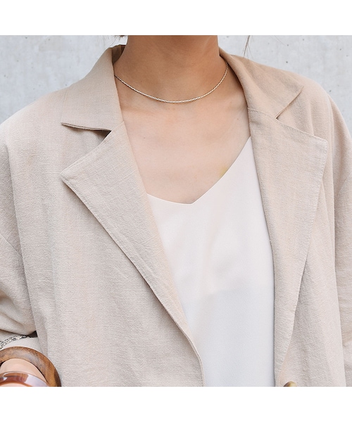 no brand（ノーブランド）の「[ RE-ARRIVAL ]リネンハーフJK（テーラードジャケット・レディース・その他）」の7枚目の写真
