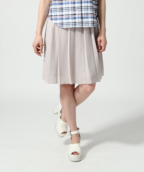 JEANASIS（ジーナシス）の「シフォンプリーツミディスカート（スカート・レディース・アイボリー/ブラック/ライトグレー・FREE）」の3枚目の写真