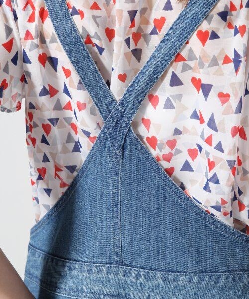 Heather（ヘザー）の「デニムサロペットパンツ（パンツ・レディース・ホワイト/ライトブルー・Ｓ/Ｍ）」の9枚目の写真