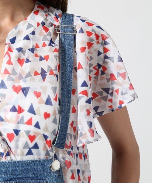 Heather（ヘザー）の「デニムサロペットパンツ（パンツ・レディース・ホワイト/ライトブルー・Ｓ/Ｍ）」の6枚目の写真