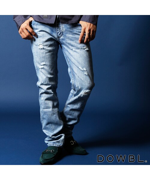 DOWBL（ダブル）の「VINTAGE STRAIGHT DENIM（パンツ・メンズ・ライトインディゴ/インディゴ・42（S）/44（M）/46（L））」の3枚目の写真