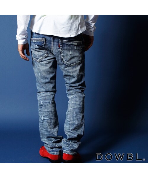 DOWBL（ダブル）の「VINTAGE STRAIGHT DENIM（パンツ・メンズ・ライトインディゴ/インディゴ・42（S）/44（M）/46（L））」の4枚目の写真