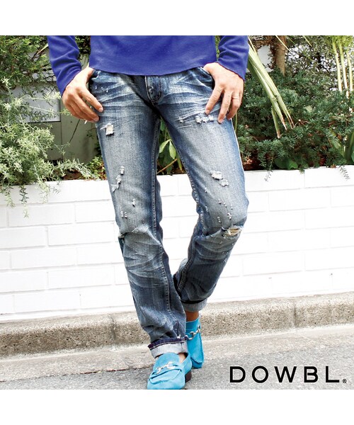 DOWBL（ダブル）の「VINTAGE STRAIGHT DENIM（パンツ・メンズ・ライトインディゴ/インディゴ・42（S）/44（M）/46（L））」の2枚目の写真
