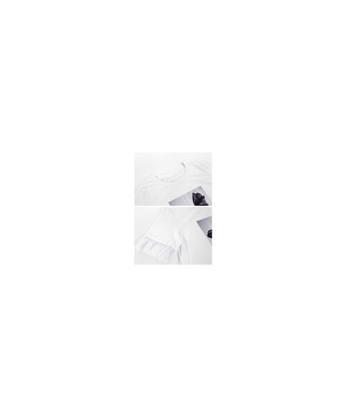 Bobon21（ボボンニジュウイチ）の「ガーリープリントTシャツ-全１色-（Tシャツ/カットソー・レディース・ホワイト・Free）」の3枚目の写真