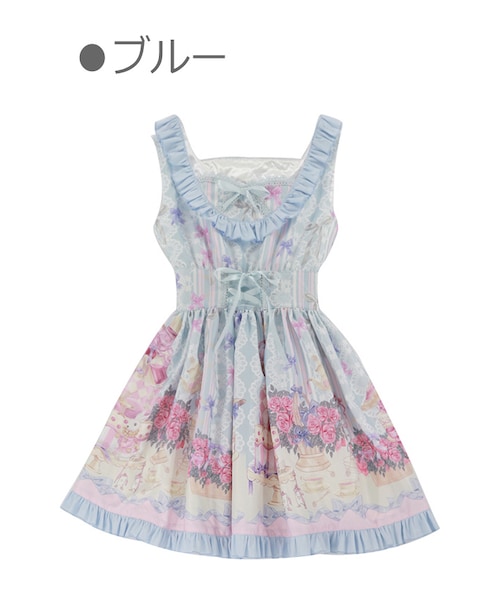 Bobon21（ボボンニジュウイチ）の「秘密のお茶会ドールドレス-全２色-（ワンピース・レディース・ピンク/ブルー・S/M/L）」の2枚目の写真