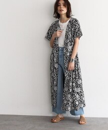 OZOC | [洗える]花柄Vネックフレアワンピース(ワンピース/ドレス)