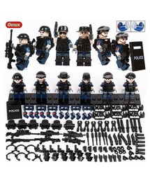 LEGO レゴ 互換 SWAT 警察 特殊部隊 POLICE カスタム ミニフィグ 6体セット 大量武器・装備・兵器付き