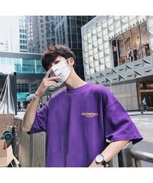 韓国 ストリート Tシャツ ロゴ プリント DEVICE tシャツ ロゴ プリント 古着風 Tシャツ 韓国ファッション