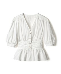 GRL | Vネックペプラムブラウス(シャツ/ブラウス)