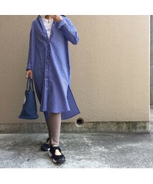 SaaCha | ストライプシャツワンピース(シャツワンピース)