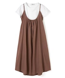 GRL | Ｔシャツ×キャミソールワンピース2点セット(ワンピース)