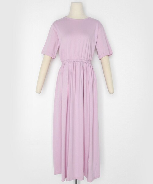 DHOLIC（ディーホリック）の「ウエストゴムフレアロングワンピース（ワンピース・レディース・グリーン/ベージュ/ピンク/ブラック・FREE）」の4枚目の写真