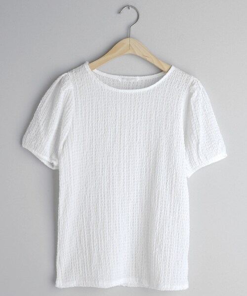 DHOLIC(ディーホリック)の「リンクルパフスリーブブラウス(シャツ/ブラウス・レディース・ホワイト/ブルー/パープル/ピンク・FREE)」の1枚目の写真