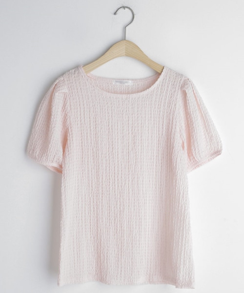 DHOLIC(ディーホリック)の「リンクルパフスリーブブラウス(シャツ/ブラウス・レディース・ホワイト/ブルー/パープル/ピンク・FREE)」の4枚目の写真