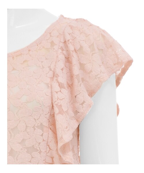 MAJESTIC LEGON（マジェスティックレゴン）の「☆肩フリルレースPO（トップス・レディース・ピンク/アイボリー/オフ・Free）」の4枚目の写真