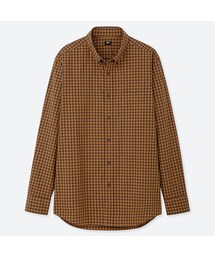UNIQLO | エクストラファインコットンブロードチェックシャツ（ボタンダウン・長袖）(シャツ/ブラウス)