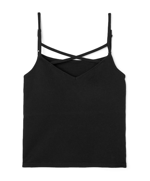 GRL（グレイル）の「パット入りフロントクロスデザインキャミソール