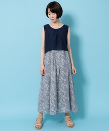 shop DADA | 花柄×ｽﾄﾗｲﾌﾟﾏｷｼﾜﾝﾋﾟｰｽ（9S05-1912743）(ワンピース)