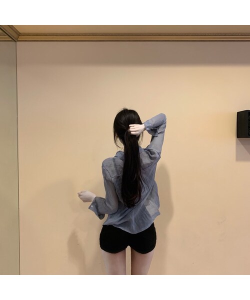 KOODI（コーデ）の「[@s0on_ho] 柔らかシースルーシャツ（シャツ/ブラウス）」 - WEAR
