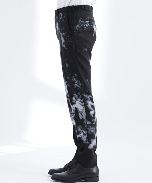 LAD MUSICIAN（ラッドミュージシャン）の「ウールギャバジン（パンツ・メンズ・WHT/BLK・42/44/MODEL:176cm SIZE:44）」の12枚目の写真