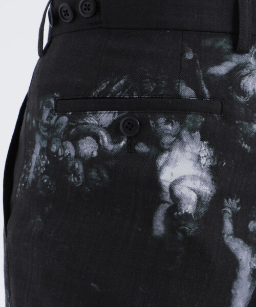 LAD MUSICIAN（ラッドミュージシャン）の「ウールギャバジン（パンツ・メンズ・WHT/BLK・42/44/MODEL:176cm SIZE:44）」の9枚目の写真