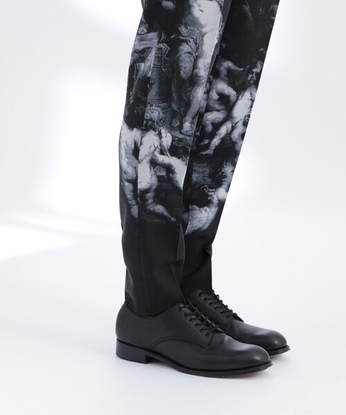 LAD MUSICIAN（ラッドミュージシャン）の「ウールギャバジン（パンツ・メンズ・WHT/BLK・42/44/MODEL:176cm SIZE:44）」の7枚目の写真